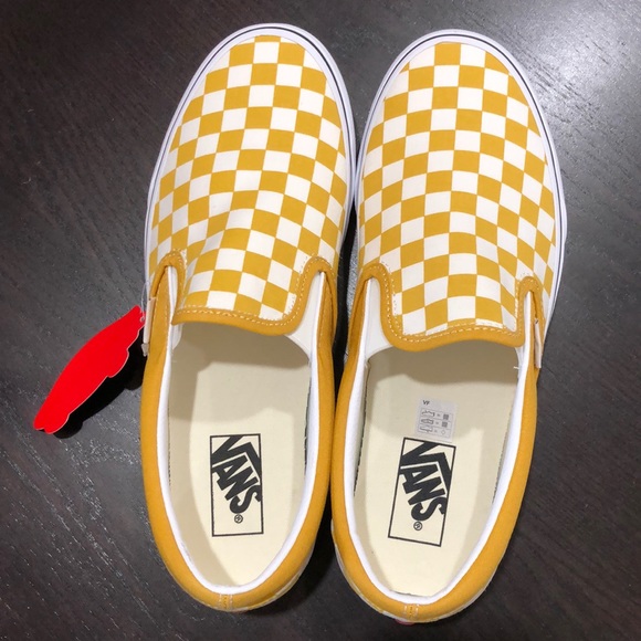 Vans Classic slip on Checkerboard Yolk Yellow - Picture 3 of 6